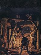 Joseph wright of derby An Iron Forge Viewed from Without oil